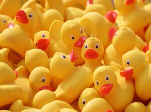 kleurplaat paper duck kleding