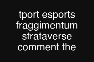 tport esports fraggimentum strataverse comment the