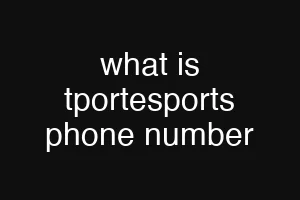what is tportesports phone number